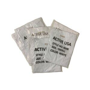 Bundle of 6 White Basic Tees